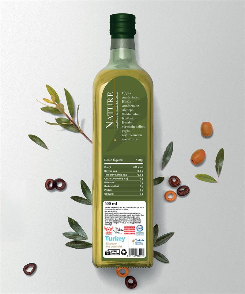 Homeros Erken Hasat Ekstra Sızma Zeytinyağ - Filtresiz Soğuk Sıkım 500 ML Şişe